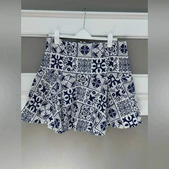 NWT Maeve Embroidered Tile Print Mini Skirt - Picture 5 of 7